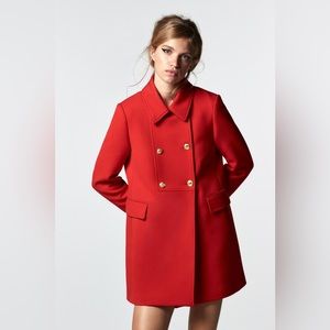 Zara Red Coat NEW WITHOUT TAGS